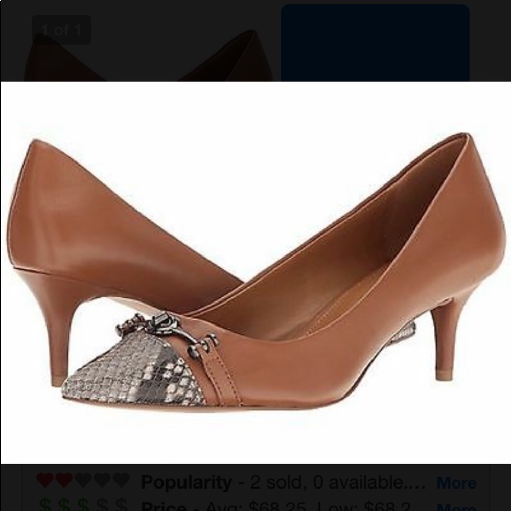 Coach snakeskin pumps size 9.5